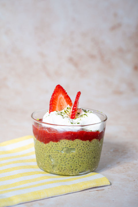 Chia Pudding Strawberry Matcha