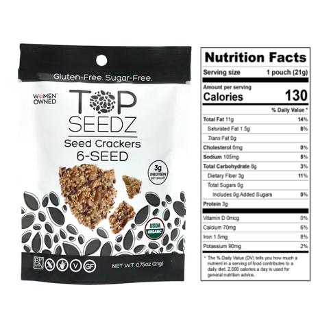 Top Seedz Snack Pack Crackers - 0.75 oz Pouches
